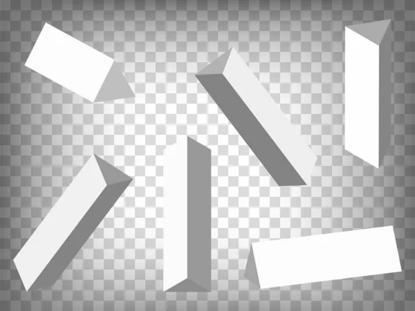 Σύνολο Προβολών Προοπτική Τριγωνικό Πρίσμα Πρότυπο Εικονίδια Διαφανές Φόντο Τριγωνικό — Διανυσματικό Αρχείο