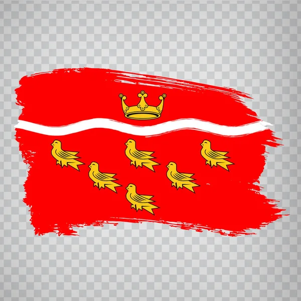 Bendera Sussex Timur Dari Sapuan Kuas Tandai Sussex Timur Pada - Stok Vektor