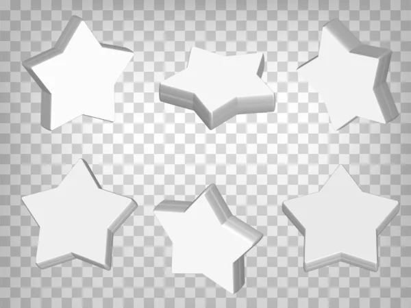 Σύνολο Προβολών Star Model Icons Διαφανές Φόντο Πέντε Επισήμανε Αστέρι — Διανυσματικό Αρχείο