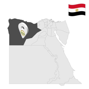 Mısır haritasında Matrouh Valiliği yer almaktadır. Matrouh bayrağına benzer 3 boyutlu işaret. Tasarımınız için Mısır vilayetleriyle kaliteli bir harita. EPS10