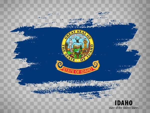 Bandeira Idaho Pinceladas Estados Unidos América Bandeira Estado Idaho Com — Vetor de Stock