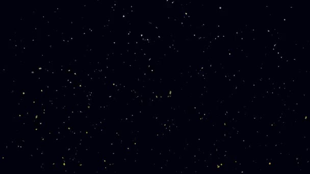 Endless Confetti Falling Loop Animation Gold Confetti Dark Screen Footage — 비디오