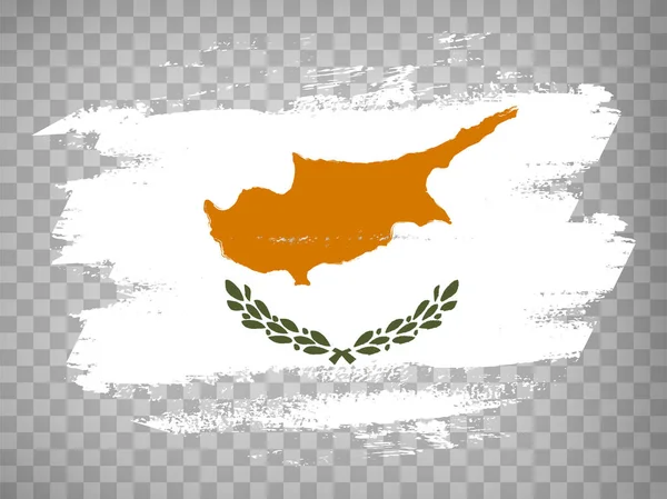 Flag Cyprus Brush Stroke Background Flag Cyprus Transparent Backrgound Your — ストックベクタ