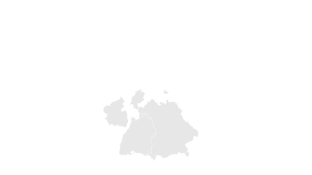 Location Baden Wurttemberg Map Germany Free State Baden Wurttemberg Flag — Vídeo de Stock