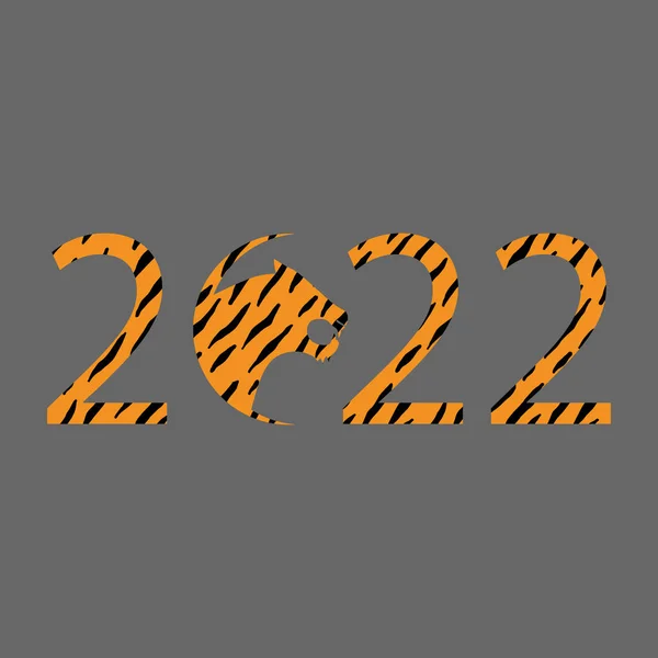 Vektortiger 2022. Jahr des Tigers 2022. Stockvektor
