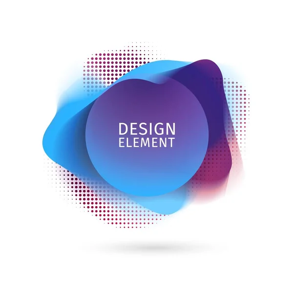 Conjunto de elementos gráficos modernos abstractos. Formas dinámicas de color y línea. Banderas abstractas degradadas con formas líquidas fluidas. Plantilla para el diseño de un logotipo, volante o presentación. Vector . — Archivo Imágenes Vectoriales