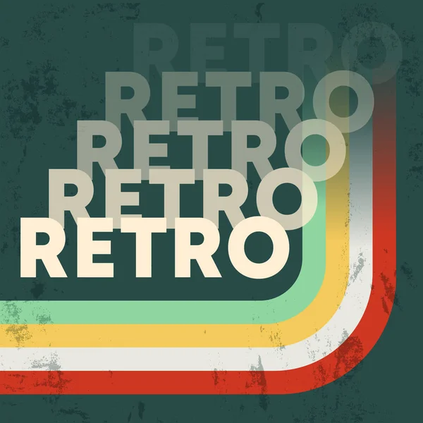 Retro Grunge Design Hintergrund mit farbigen Streifen. Vektorillustration — Stockvektor
