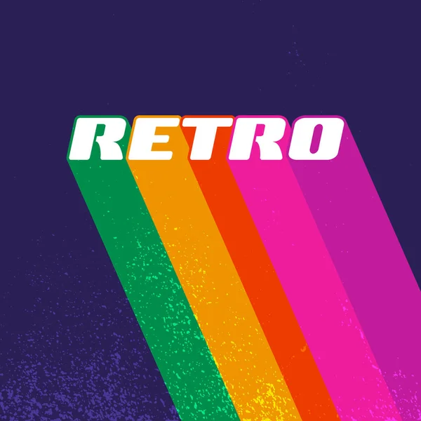 Retro Grunge Textur Hintergrund mit Vintage Farbstreifen. Vektorillustration — Stockvektor