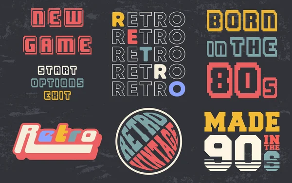 Impresión Diseño Retro Para Estampado Camiseta Apliques Camiseta Vintage Tipografía — Vector de stock