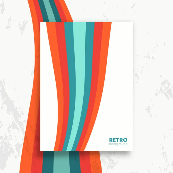 Retro Design Poster Background Vintage Wall Art Interior Vector Illustration — Stock vektor