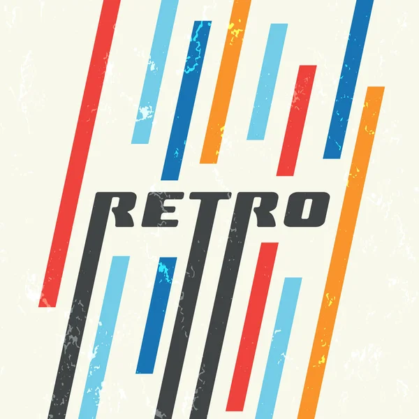 Retro Grunge Textur Hintergrund Mit Vintage Farbstreifen Vektorillustration — Stockvektor