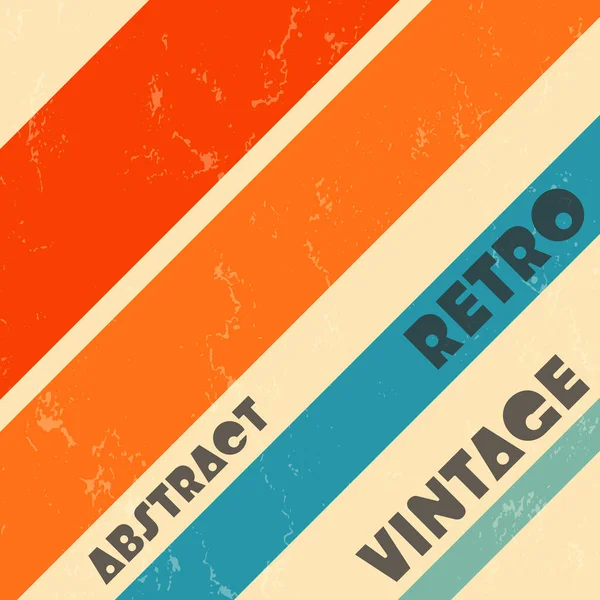 Retro Design Hintergrund Mit Vintage Grunge Textur Streifen Vektorillustration — Stockvektor