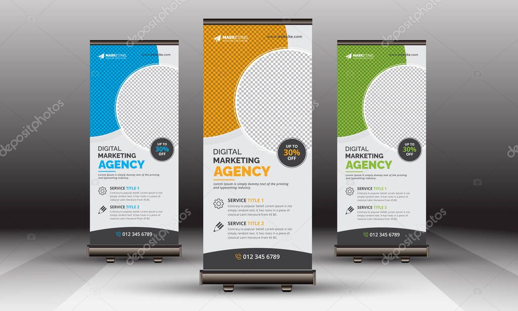 Unique Corporate Roll Up Banner Signage Template