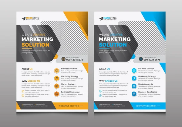 Modern Kurumsal Flyer Çok Amaçlı Tasarım Şablonu: Renkli Konseptli Yaratıcı İş broşürü Broşürü Broşürü