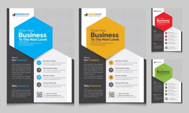 Modern Corporate Business Flyer Leaflet Template Design, Abstract Flyer Brochure Cover Vector Design, Annual Report, Business Proposal, Promotion, Advertise, Publication Layout