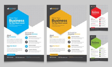Modern Corporate Business Flyer Leaflet Template Design, Abstract Flyer Brochure Cover Vector Design, Annual Report, Business Proposal, Promotion, Advertise, Publication Layout
