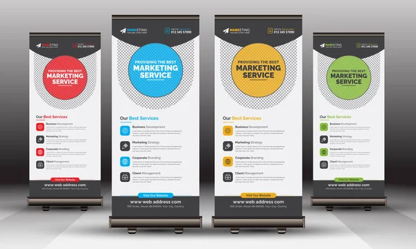 Modern Corporate Business Roll Up Banner Standee Template Vector Design, Abstract Creative X Banner, Pull Up Banner Layout for Advertisement, Ads, Exibition, Display