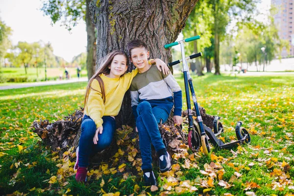 Çocuklar Için Aktif Eğlence Açık Hava Sporları Mutlu Bir Çocukluk — Stok fotoğraf