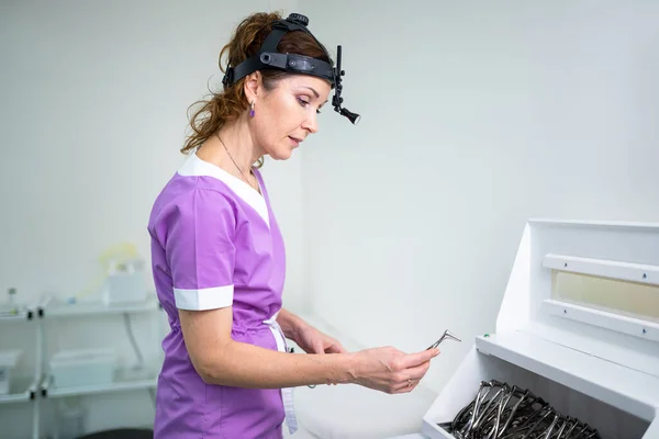 Profession Medical Industry Portrait Woman Ent Doctor Posing Office Examining — Stock Photo, Image