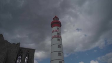 Phare de Saint Mathieu, Plougonvelin, Finistere, Brittany, Fransa, 2 Eylül 2021.