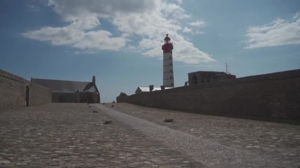 Phare de Saint Mathieu, Plougonvelin, Finistere, Bretagne, Frankrike. — Stockvideo