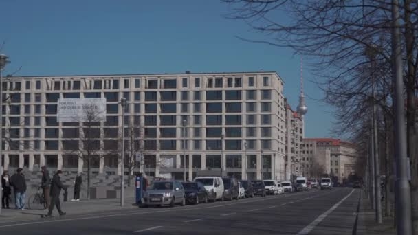 March 10, 2022. Berlin. Germany. Memorial to the Murdered Jews of Europe or Holocaust. Holocaust Memorial to the Jewish victims — Stock video