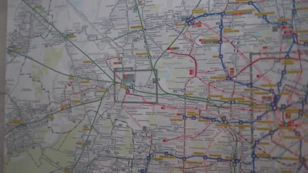 Alemania Mapa Transporte Todos Los Transportes Públicos Munich Plataforma Metro — Vídeo de stock