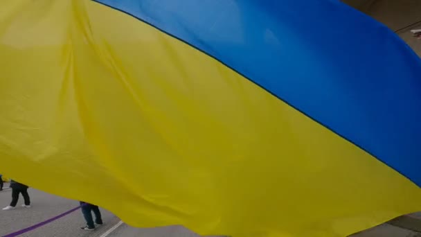Мая Мюнхен Германия Протест Украинцев Одеонсплац Встреча Против Войны Украине — стоковое видео