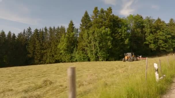 Theme Farming Agricultural Farming Bavarian Region Germany Summer Farmer Cultivates — Video Stock