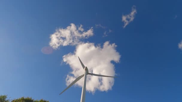 Ecologische Energiebron Zipline Frottmaninger Berg Turbine Frottmaninger Mullberg Wind Frottmaninger — Stockvideo