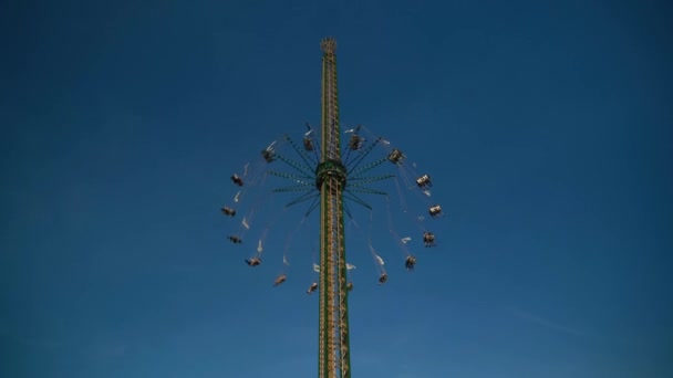 Septiembre 2022 Munich Alemania Oktoberfest Parque Atracciones Oktoberfest Clima Soleado — Vídeo de stock