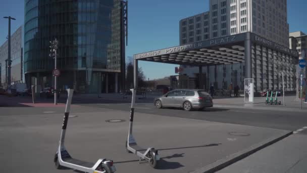 May 2022 Germany Berlin Potsdamer Platz Bahnhof Main Entrance Berlin — Stock Video