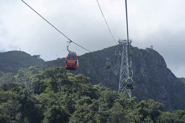 Langkawi Island Malaysia Nov 2021 Cable Cars Carrying Passengers Mountain — Stock Photo, Image