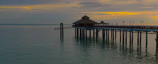 Langkawi Island Malásia Novembro 2021 Restaurante Acima Nível Mar Dando — Fotografia de Stock