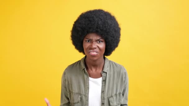 Mérges dühös dühös dühös hölgy őrült családi konfliktus válás koncepció — Stock videók