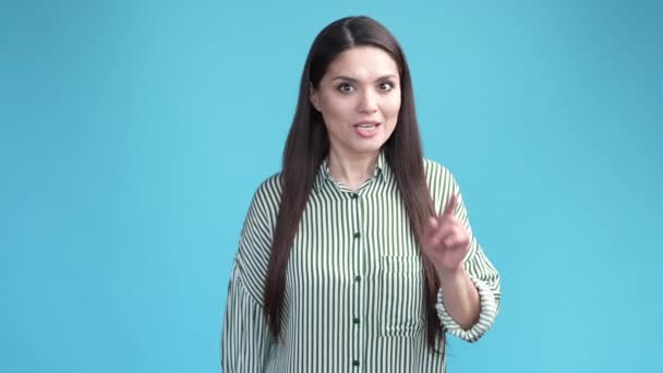 Sinsi Yüz Ifadeli Bayanın Çok Gizli Bir Geveze Karakteri Var — Stok video