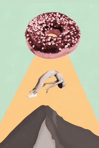 Photo Artwork Minimal Picture Big Donut Spaceship Getting Light Slim — 스톡 사진