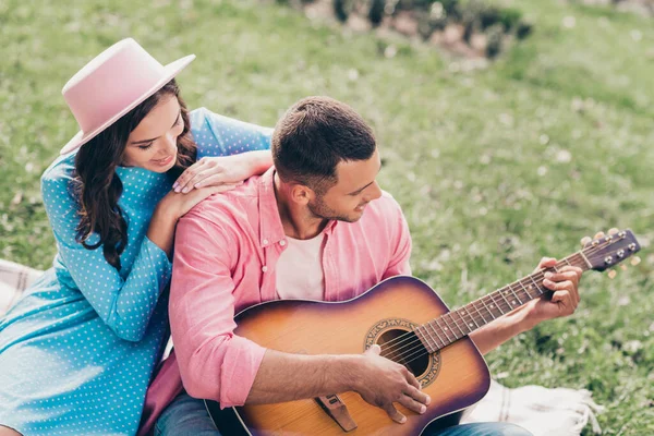 Photo Shiny Cute Two People Together Wear Casual Outfits Playing — Fotografia de Stock