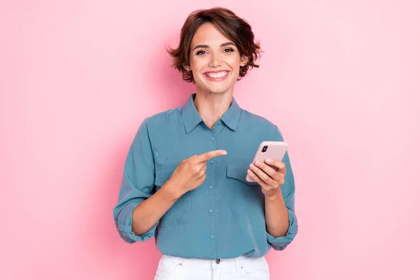 Foto Giovane Piuttosto Adorabile Carino Bella Attraente Bella Donna Sorridente — Foto Stock