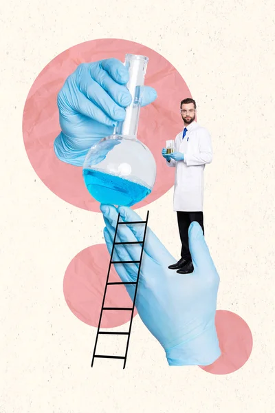 Özel Dergi Resmi Kendine Güvenen Doktorun Yeni Bir Ilaç Icat — Stok fotoğraf