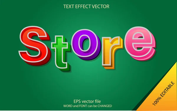 Text Effect Editable Store — Stock Vector