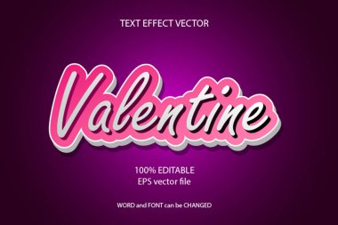 text effect editable valentine 