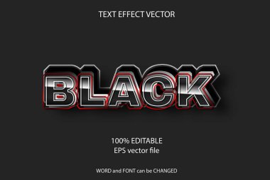 text effect editable black