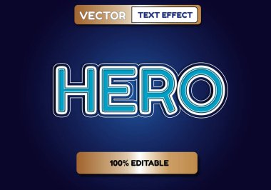 text effect editable hero