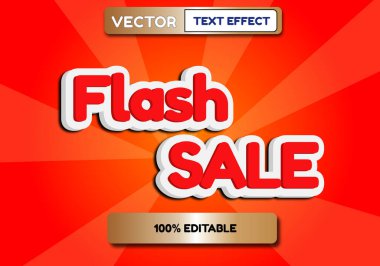 text effect editable flash sale