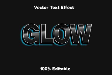 text effect editable glow