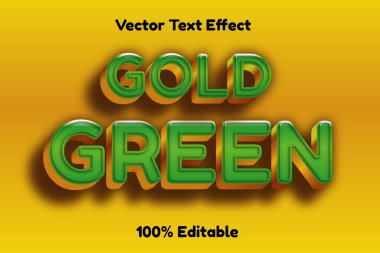 text effect editable GOLD GREEN