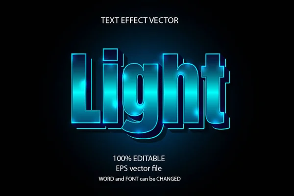 Text Effect Editable Light — Stock Vector