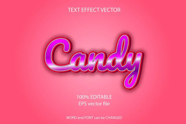 Text Effect Editable Candy — Stock vektor