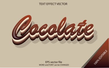text effect editable chocolate